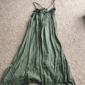 Green tassel dress